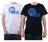 PASH Globe Tee Herren Rundhals-Shirt mit Globus-Print Baumwoll-T-Shirt...