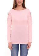 melrose Damen Rundhals-Pullover Sweat-Shirt mit Stickereien im Schulte...