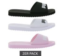 2er Pack PUMA Purecat Bade-Latschen für Damen und Herren Sommer-Schlap...