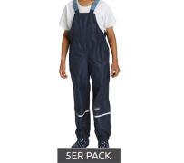 5er Pack Scout LM Kinder Regenhose mit reflektierenden Streifen Latzho...