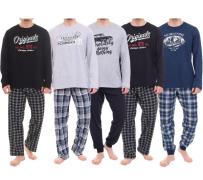 AM Legend Herren Pyjama-Set 2-teilig karierter oder unifarbener Schlaf...