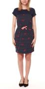 AjC Damen Jersey-Kleid gepunktetes Sommer-Kleid mit Herzprint 69727720...