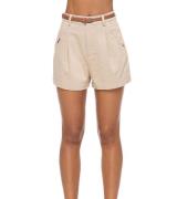 ragwear Sorenn vegane Damen Chino-Shorts mit Leder-Gürtel Sommer-Hose ...