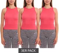 3er Sparpack FAYN SPORTS Seamless Damen Crop Top atmungsaktives und sc...