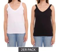 2er Pack AjC Sommer-Tops luftige Damen Freizeit-Shirts in zwei Farben ...