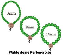 WOOD FELLAS Holz-Armband basic Schmuck Deluxe Pearl Bracelet Neongrün