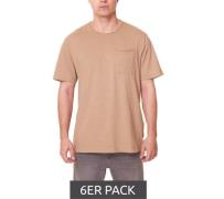 6er Pack ONLY & SONS Roy Regular Herren O-Neck Shirt Freizeit T-Shirt ...