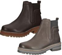 SANSIBAR Damen Stiefelette Echtleder-Schuhe Chelsea-Boots Herbst-Boots...