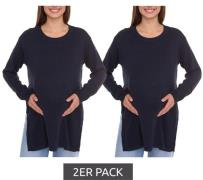 2er Pack neun 9 monate Damen Strickpullover Umstandsmode Schwangerscha...