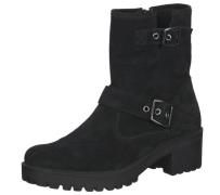 bama Stiefelette Damen Echtleder-Schuhe mit Blockabsatz Übergangs-Schu...