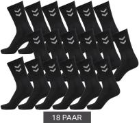 18 Paar hummel Basic Crew-Socken mit Kontrastwinkel Baumwoll-Strümpfe ...