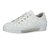 GABOR Damen Echtleder-Schuhe in Flecht-Optik modische Low-Top Sneaker ...