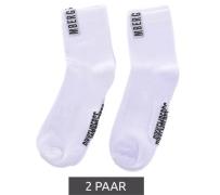 2 Paar BIKKEMBERGS Herren lange Sport-Socken mit Markenschriftzug Baum...