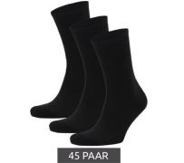 45 Paar Tennis-Socken schlichte Baumwoll-Socken Sport-Socken für Herre...