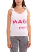 MAUI SPORTS Damen Top ärmelloses Sommer-Shirt mit Logo-Print auf der F...