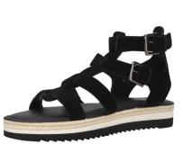 SANSIBAR Damen Sandalette Echtleder-Sandalen mit kleinem Plateau 10534...