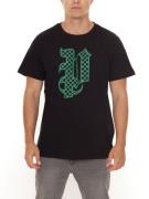 PASH Checkerboard Tee Herren Kurzarm-Shirt mit großem Front-Print Baum...