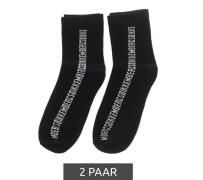 2 Paar BIKKEMBERGS Herren Sport-Socken mit Markenschriftzug Baumwoll-S...