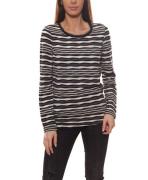 Jake*s Longsleeve modisches Damen Stretch-Shirt mit Allover-Wellenmust...