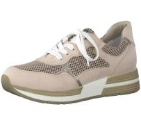 MARCO TOZZI Damen Sneaker im Lagen-Look Echtleder-Schuhe mit Mesh-Eins...