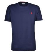 U.S. POLO ASSN. Herren Basic T-Shirt mit Marken-Stickerei Baumwoll-Shi...