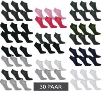 30 Paar TASTIQ Sneaker-Socken schlichte Baumwoll-Socken in Geschenkbox...