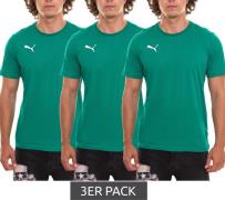 3er Pack Puma TeamGOAL 23 Casual Herren Baumwoll-Shirt mit Logo-Sticke...