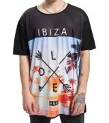 vsct Ibiza Love Herren Baumwoll T-Shirt mit großem Strand-Print Rundha...