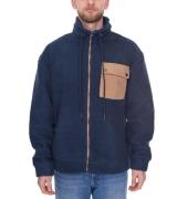 Denim Project Herren stylische Teddy-Jacke Fleece-Jacke mit Stehkragen...