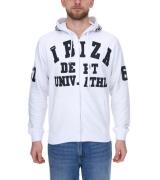 vsct Ibiza Dept Herren Zip-Hoodie mit Schriftzug-Details Baumwoll Kapu...