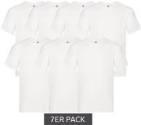 7er Pack FRUIT OF THE LOOM Herren Rundhals-Shirt Baumwoll-T-Shirt Oeko...