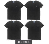 4er Pack MAUI SPORTS Herren Rundhals-Shirt aus Baumwolle mit Logo-Druc...