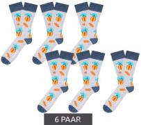 6 Paar Moustard Elefanten Circus Herren Baumwoll-Socken mit Allover-Pr...