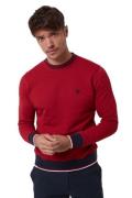 JIMMY SANDERS Sweater gemütlicher Herren Rundhals-Pullover Slim Fit Br...