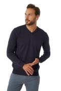 JIMMY SANDERS Baumwoll-Pullover edler Herren Strick-Pullover mit V-Nec...