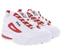 FILA 90s Turnschuhe trendige Disrupter Low Sneaker für Damen Weiß/Rot