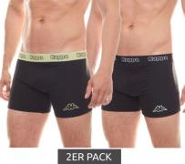 Kappa Boxer-Shorts modische Herren Unterhose Schwarz im 2er Pack