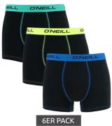 6er Pack O´NEILL Boxer bequeme Baumwoll Unterwäsche für Herren mit far...