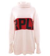 REPLAY Strick-Pullover zweifarbiger Damen Rollkragen-Pulli mit Wollant...