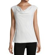 Vera Mont Blusen-Top ärmellose Damen Kurzarm-Bluse mit Wasserfall-Auss...