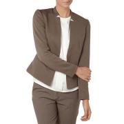 COMMA Business-Blazer schicke Damen Kurz-Jacke mit Waffelstruktur Brau...