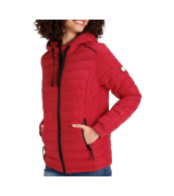 ALPENBLITZ PU Piping Damen wärmende Kurz-Jacke trendige Outdoor-Jacke ...