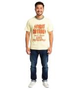 Wales Bonner Rhythmo Herren T-Shirt nachhaltiges Baumwoll-Shirt Ecru