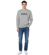 A.P.C. Vpc Herren Sweatshirt mit Logo-Print Baumwoll-Pullover Grau