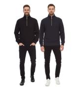 STONES Herren Pullover Oversized-Half-Zipper moderner Baumwoll-Half-Zi...